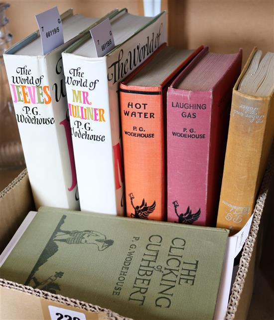 P. G. Wodehouse, 1st edns (1922-36), 5 inc Jill the Reckless, etc (no d.w.s) World of Jeeves, 1967 & Mr Mulliner, 1972 (7)